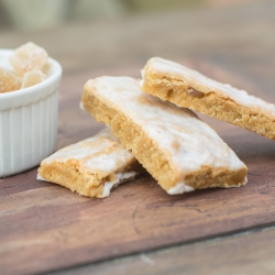 Iced Crystallized Ginger Biscotti