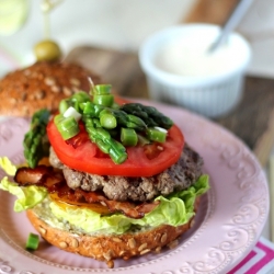 Burger with Asparagus Salsa