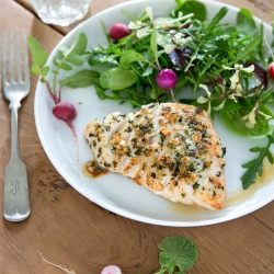 Halibut with Lemon Herb Salt