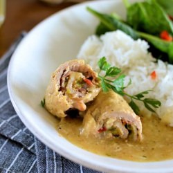 Roulade of Pork in Gravy