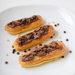 French Eclairs with Coffee Pudding