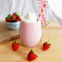 Strawberry and Rhubarb Milkshakes