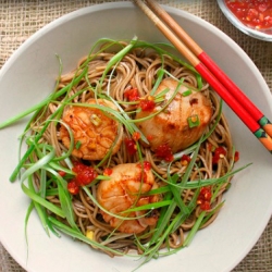 Ginger Scallops with Soba Noodles