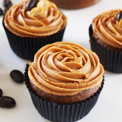 Vegan Coffee Peanut Cupcakes