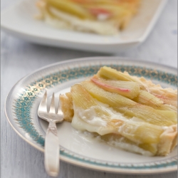 Rhubarb Tart with Custard