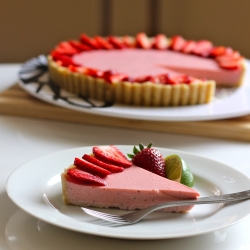 Silky Strawberry Lime Pie