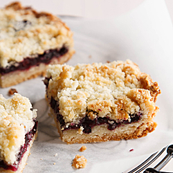 Lemony Huckleberry Crumb Bars