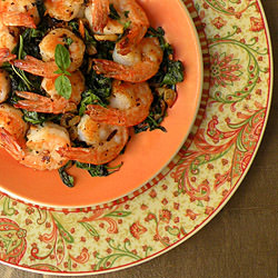 Basil Garlic Prawns