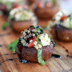 Caprese Stuffed Mushrooms