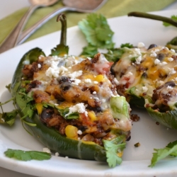 Mexican Stuffed Poblano Peppers