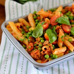 Bolognese Pasta with Peas