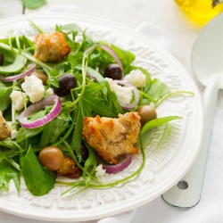 Purslane Salad with Mizuna