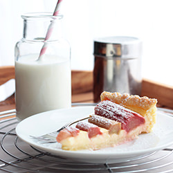 Rhubarb Custard Cake