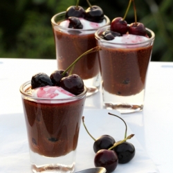 Chocolate and Wine Cherry Mousse