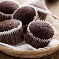 Steamed Chocolate Banana Cupcakes