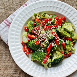 Thai Broccoli + Red Pepper Salad