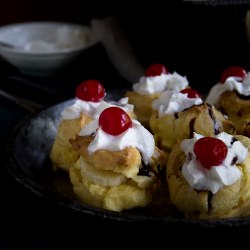 Banana Split Cream Puffs