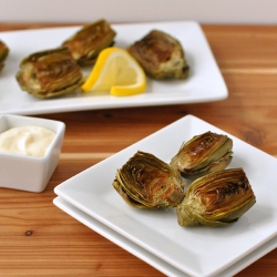 Roasted Baby Artichokes with Lemon