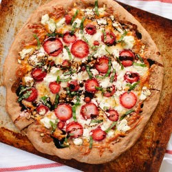 Strawberry, Basil & Balsamic Pizza