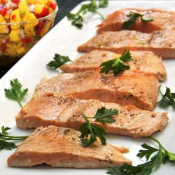 Roasted Salmon with Tropical Salsa