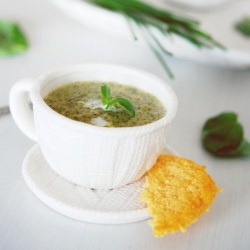 Watercress Soup with Parmesan Tuile