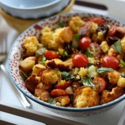 Cornbread Panzanella Salad