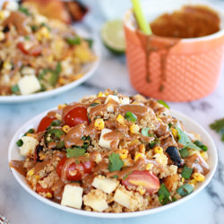 BBQ Corn, Jalapeno and Peach Quinoa