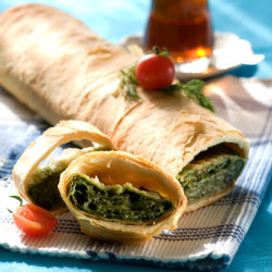 Spinach and Feta Cheese Strudel