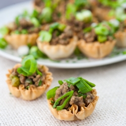 Mini Jamaican Beef Bites In Phyllo