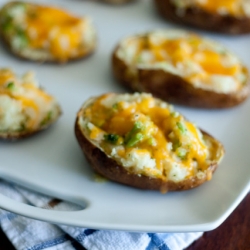 Broccoli Cheddar Baked Potatoes