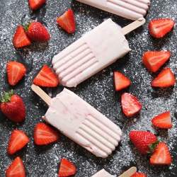 Vodka Strawberry Popsicles