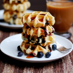 Blueberry and Brie Waffles