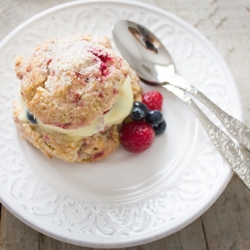 Raspberry and Blueberry Shortcake