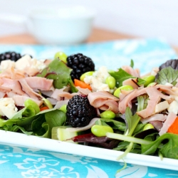 Blackberries, Blue Cheese, Ham Salad