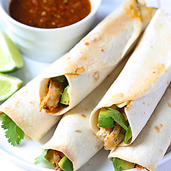 Chicken and Avocado Taquitos