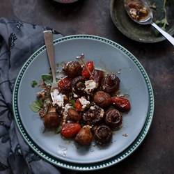 Balsamic Roasted Mushroom with Goat Cheese