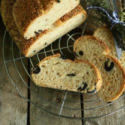 Black Olive Sesame Spelt Bread