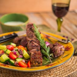 Lamb Kabobs with Tzatziki Sauce