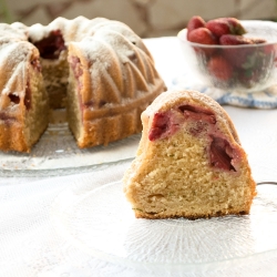 Strawberry Rosemary Bundt Cake