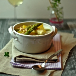 White and Green Asparagus Stew