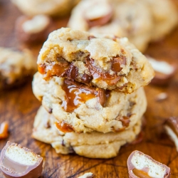 Twix Bar Chocolate Chip Cookies