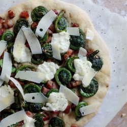 Fiddlehead Bacon Pizza