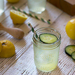 Cucumber Lemon Drop in a Mason Jar