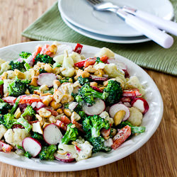 Broccoli Cauliflower Salad