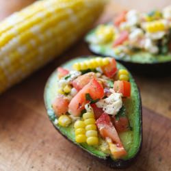 Corn and Tomato Stuffed Avocados