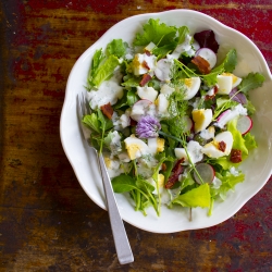 Spring Salad w Yogurt Dill Dressing