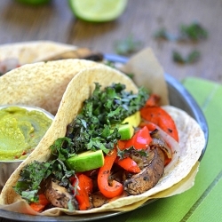 Roasted Portobello & Pepper Tacos