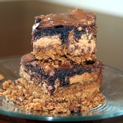 Pretzel Cookie Brownie Bars