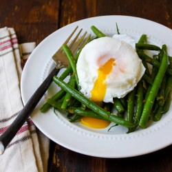 Haricots Verts with a Poached Egg