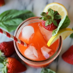 Strawberry Basil Meyer Lemonade